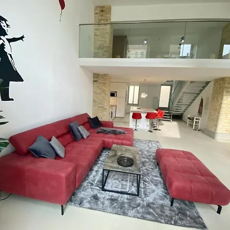 Apartment Loft With Pool Table, Kitchen Island & Gallery