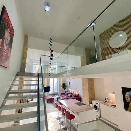 Loft With Pool Table, Kitchen Island & Gallery